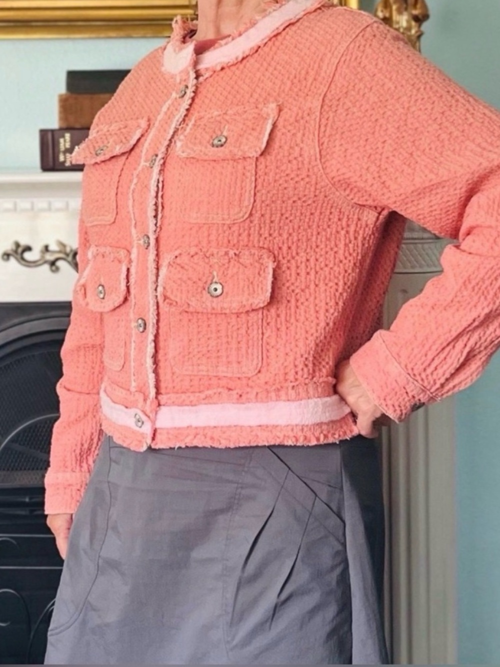 POL Coral Bouclé Pocket Jacket - Picture 3 of 6